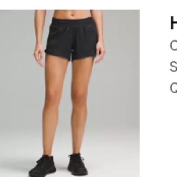Lululemon Hotty Hot Low-Rise Black Short - Picture 1 of 3